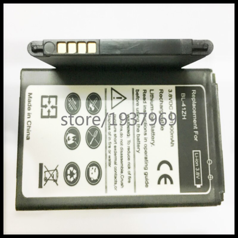 1900MAH Battery BL41ZH BL-41ZH REPLACEMENT BATTERY For LG Leon L50 C40 H345 MS345 D213N Battery BL 41ZH