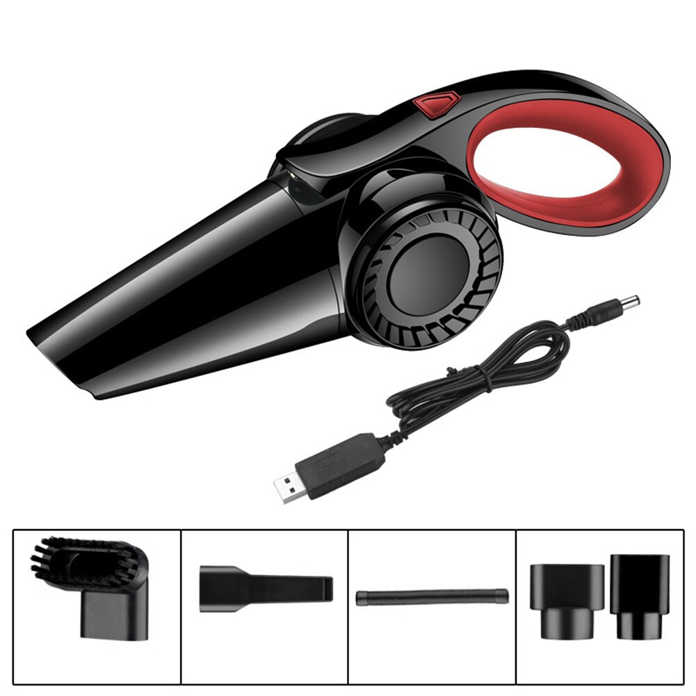 4500PA Wireless Strong Suction Car Vacuum Cleaner 120W Rechargeable Handheld Wet Dry Dual-Use Home Office Auto Cleaner: Red