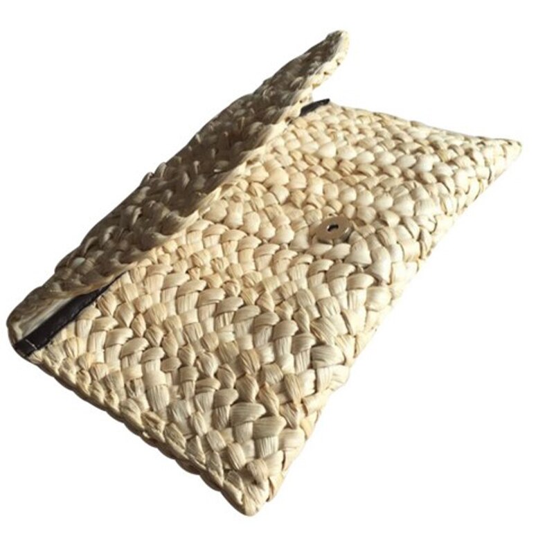 TOPHIGH Woven Beach Bag Women Crochet Straw Clutch Handmade Day Clutches Knitting Weave Boho Summer J217