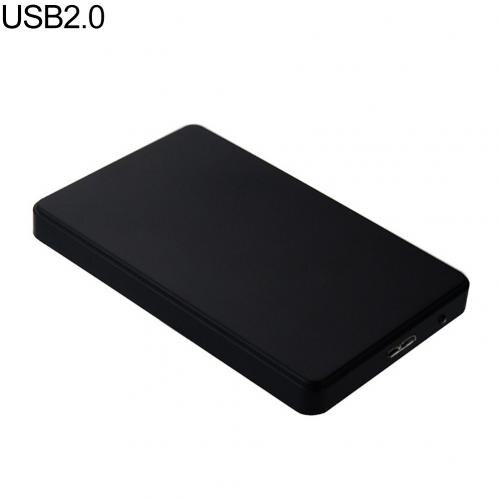 Usb3.0/2.0 2.5 polegada sata hdd ssd gabinete móvel caixa de disco rígido para o portátil: Black usb 2 0