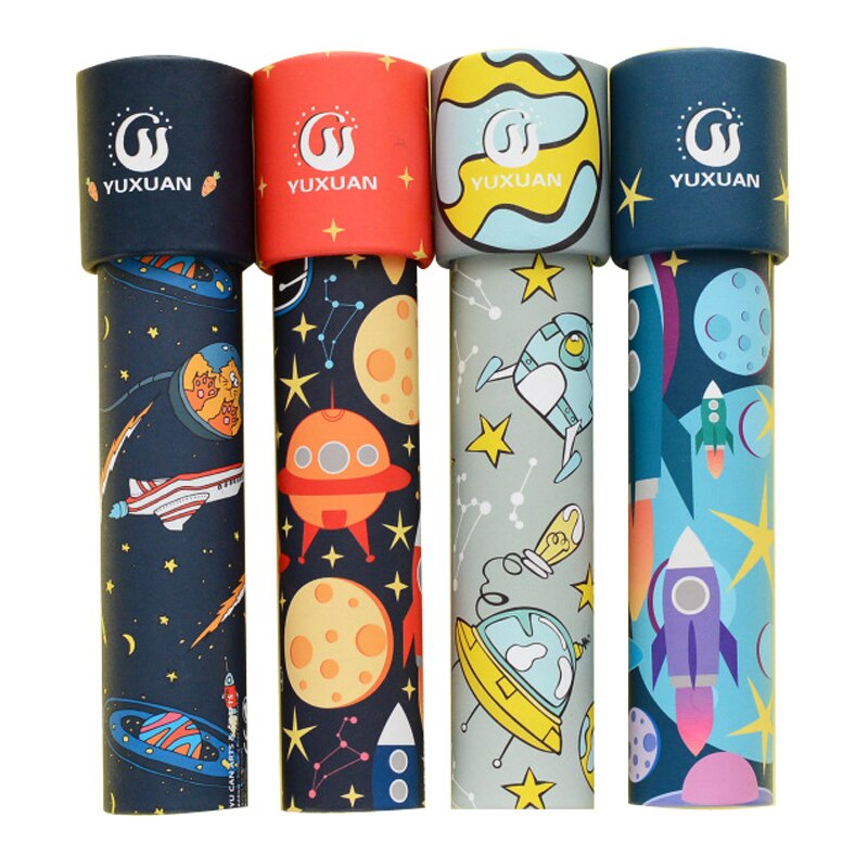 1 PC Fantasioso Del Fumetto Animali 3D Caleidoscopio Carta di Carta Caleidoscopio Colorato Mondo Giocattoli Interattivi Giocattoli per Bambini Regali