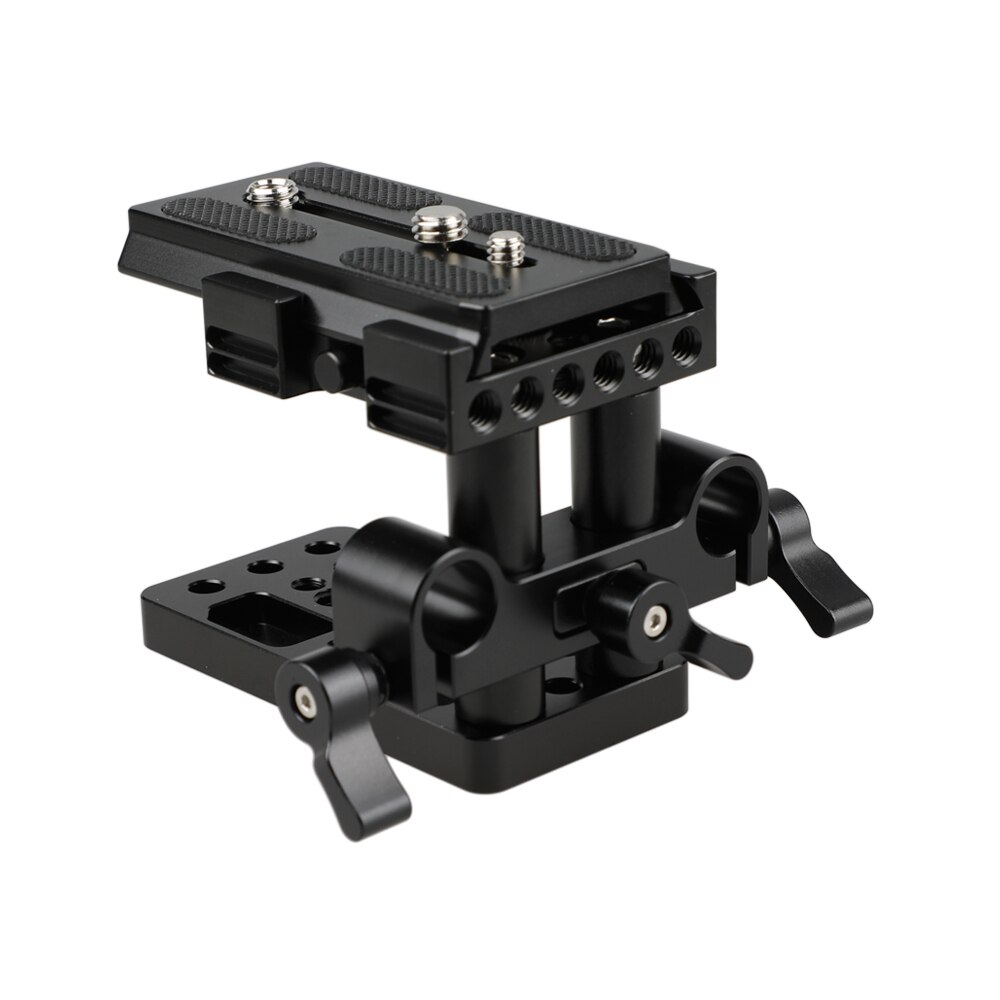 HDRIG Universal Base QR Plate Quick Release Mount Base QR Plate with 15mm Rod Clamp for Manfrotto Standard Accessory: C1437