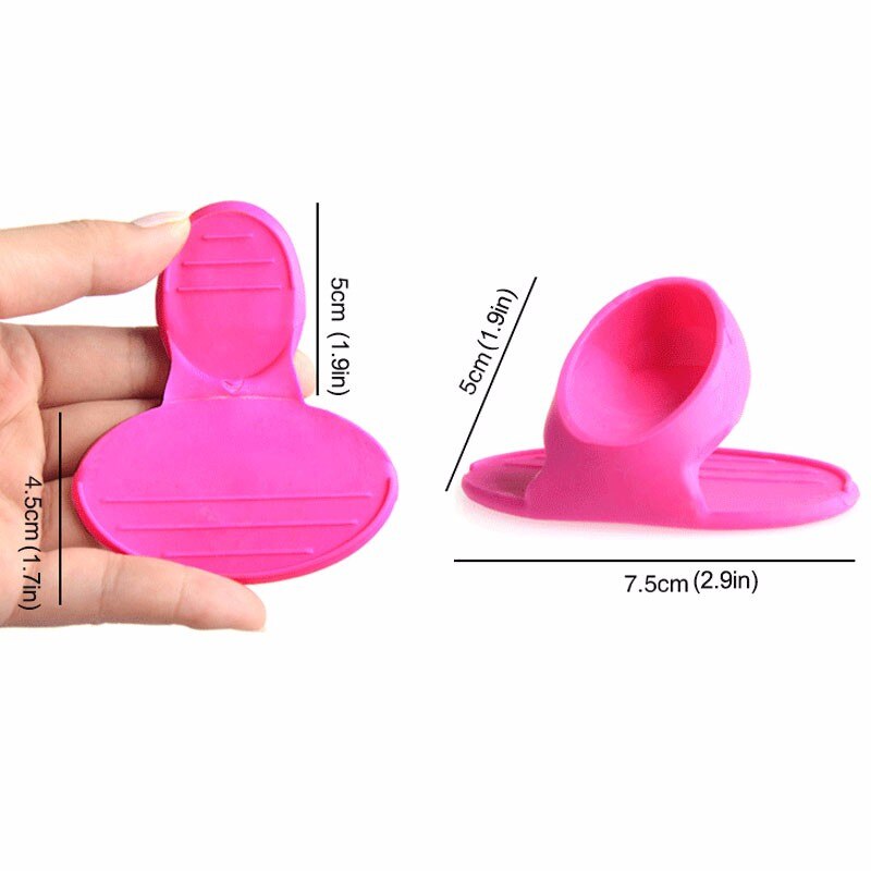 2Pcs Siliconen Magnetron Handschoen Hete Plaat Clip Warmte Geïsoleerde Finger Protector Anti Hand Cook Tool