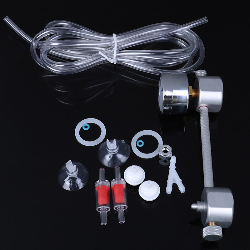 Aquarium DIY CO2 Generator System Kit Regulator With Pressure Air Flow Adjustment Water