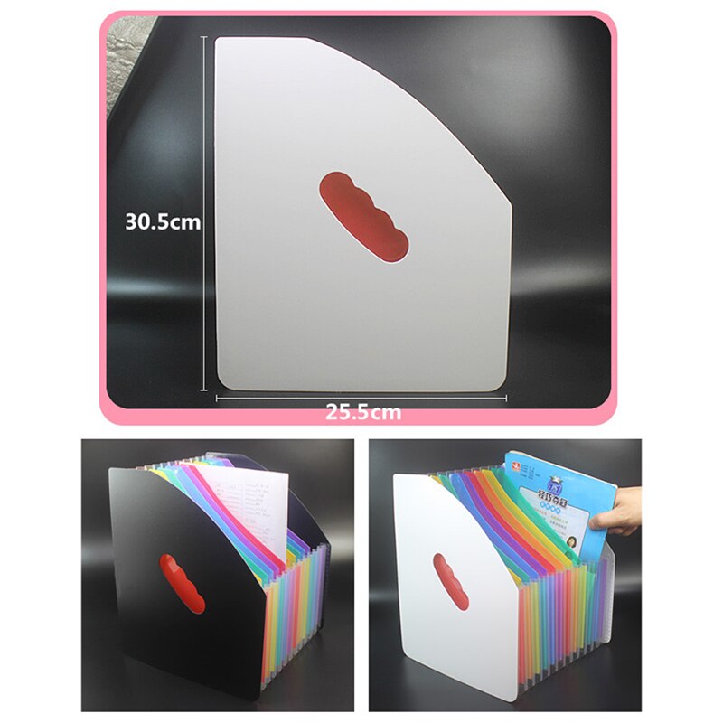 13 Pockets Accordion File Organizer Expanding File Folder Expandable Plastic Accordion Document Paper Organizer Bag UY8