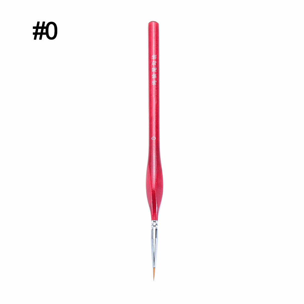 Pinceaux pour dessin Gouache à l'huile | 7 Types, brosse Fine professionnelle, Sable cheveux, brosse de peinture, fournitures miniatures: 0