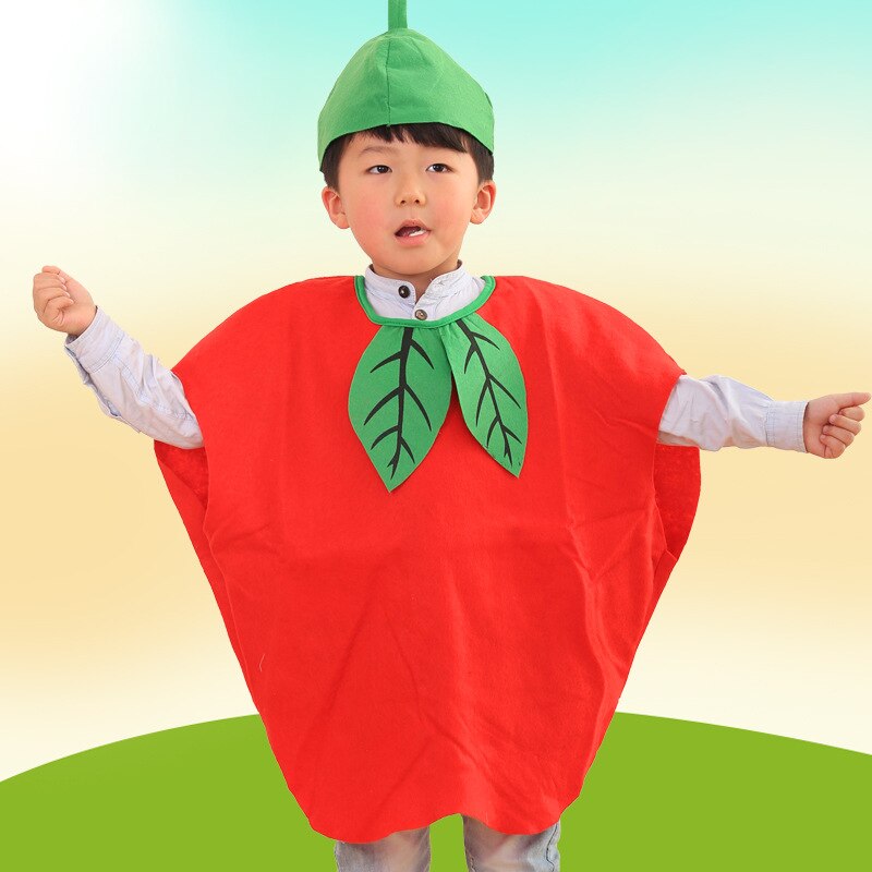 1 Set/partij Kerst Kinderen Vruchten En Groenten Modeling Kostuums Kleuterschool Milieubescherming Outfits (Goede): 2 / 150-180cm