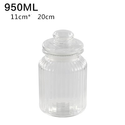 Skandinavisk gjennomsiktig glass syltetøy godteri krukker kjøkken matte oppbevaring forsegling bokser med lokk elegante kaffebønner te arrangør flasker: 950ml