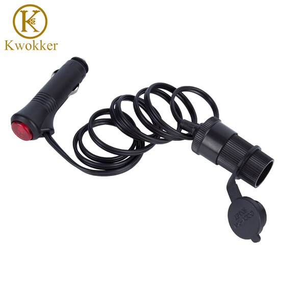 Kwokker universele autolader sigarettenaansteker splitter 12v stopcontact stekker stroomadapter connector auto verlengkabel adapters: Type 3