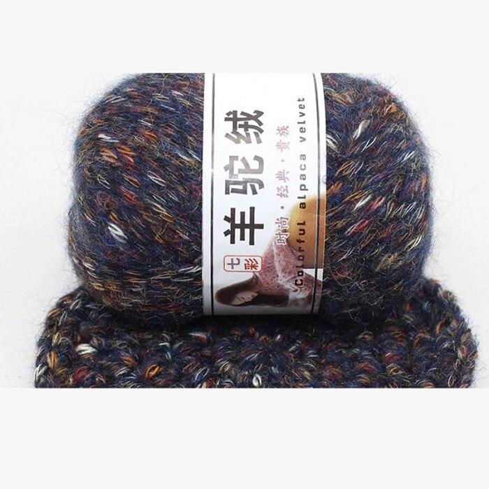 Alpaga de vêtements, couture et fils, pull, écharpe, gants, chapeau, tricot à la main, fils mélangés, 15 couleurs: 9