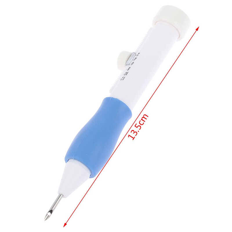 Bolígrafo para bordar lápiz mágico para bordado, bolígrafo para bordar DIY, manualidades, lápiz mágico para bordado, bolígrafo para bordar, Juego de 3 agujas de perforación intercambiables, accesorios de costura