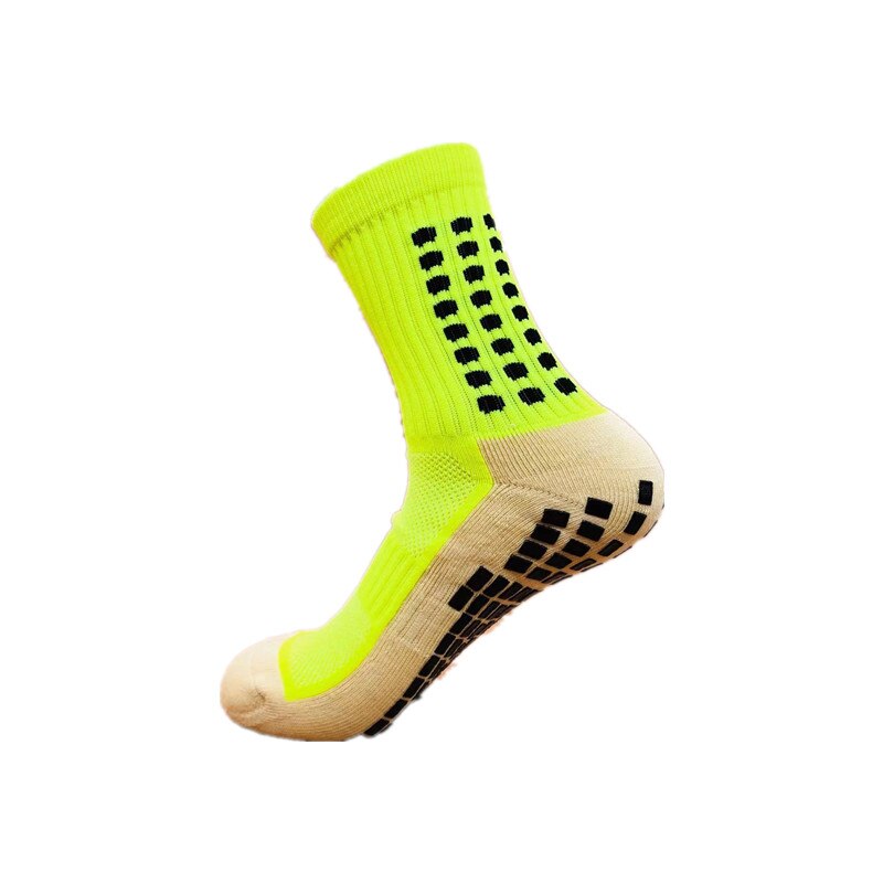 12 Colors Football Socks Anti Slip Soccer Socks Sports Socks The Same Type As The Trusox: Fluorescent green