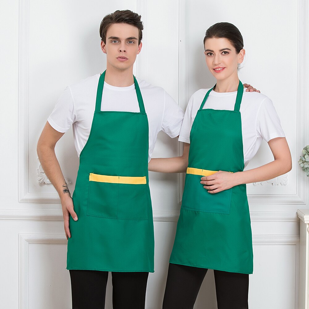 nuevos hombres mujeres hogar cocina restaurante delantal Chef camarero trabajo delantales Cocina Barbacoa peluquería delantal con bolsillos
