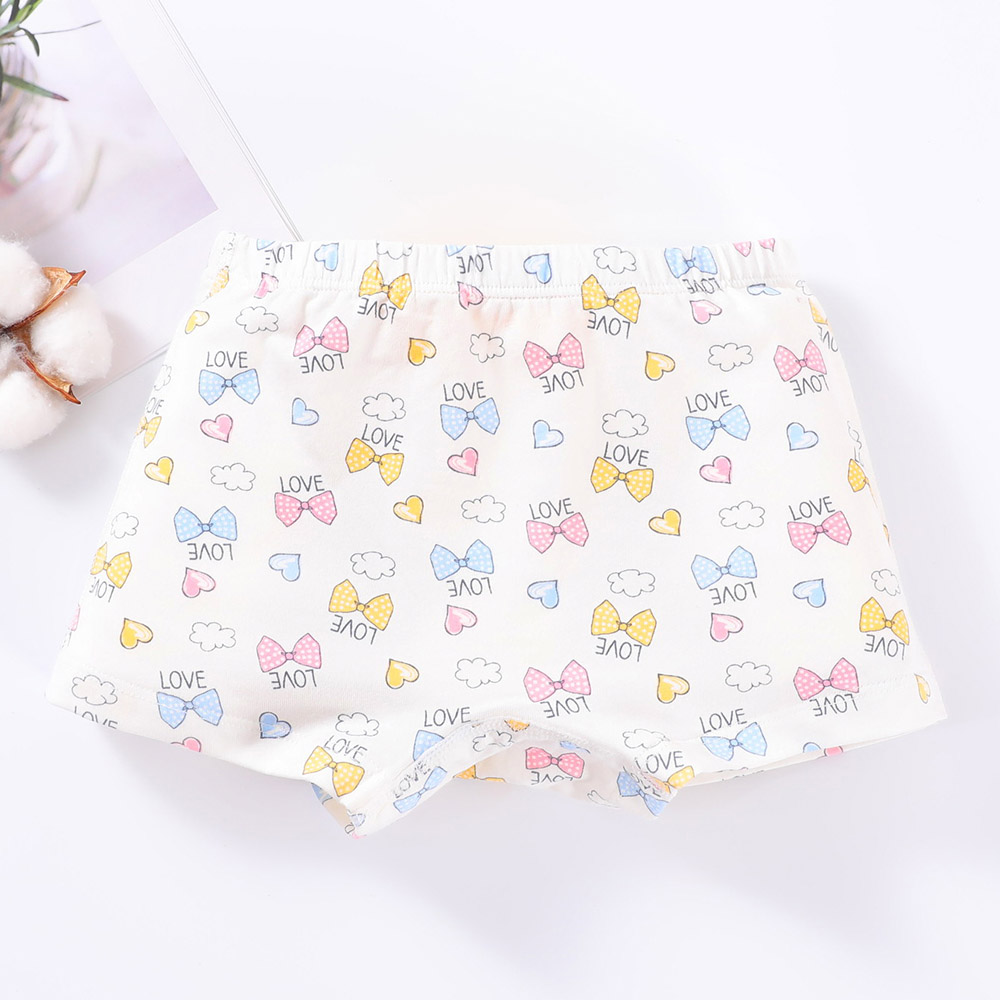 3 unids/lote Niñas Ropa interior ropa interior de algodón de dibujos animados de los niños lindos ropa interior infantil niños cortos escritos 2-6T