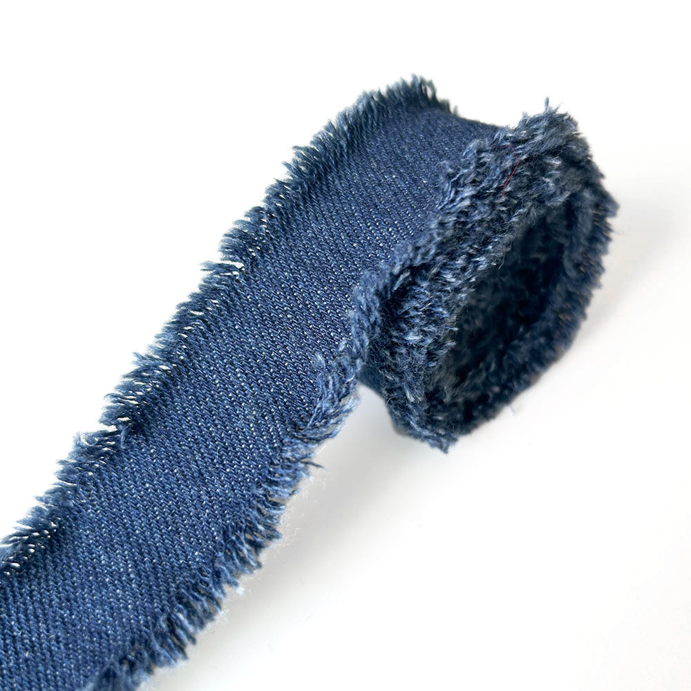 Denim lint jeans doek stof handgemaakte franje zijden linten voor doe-het-zelf naaien ambachten haarspeld strikken kleding blauwe cowboy decoratie: Antiek Messing