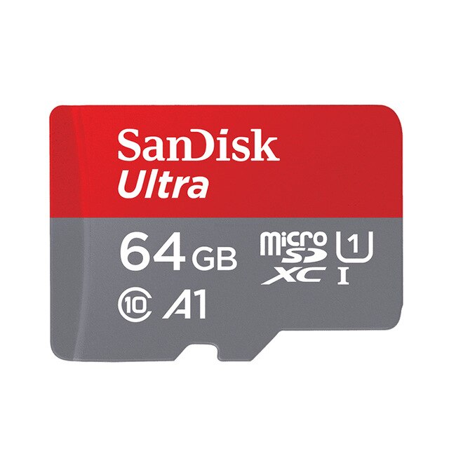 SanDisk tarjeta Micro SD 512G 400GB A1 tarjeta de memoria MicroSDHC 256g 128G 64G 32G 16GB MicroSDXC EXTREME PRO V30 U3 A2 4K UHD tarjetas TF: red gray 64GB