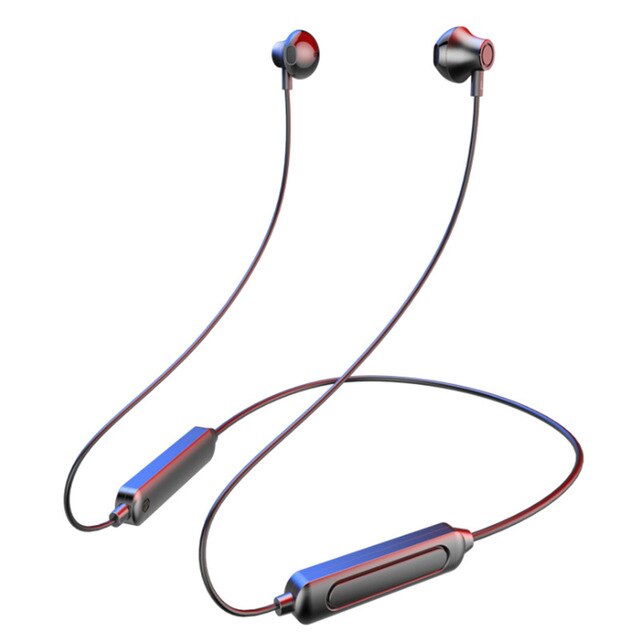 Auriculares inalámbricos con Bluetooth 5,0, dispositivo deportivo magnético para correr, IPX5 resistente al agua, con banda para el cuello, con reducción de ruido: Default Title
