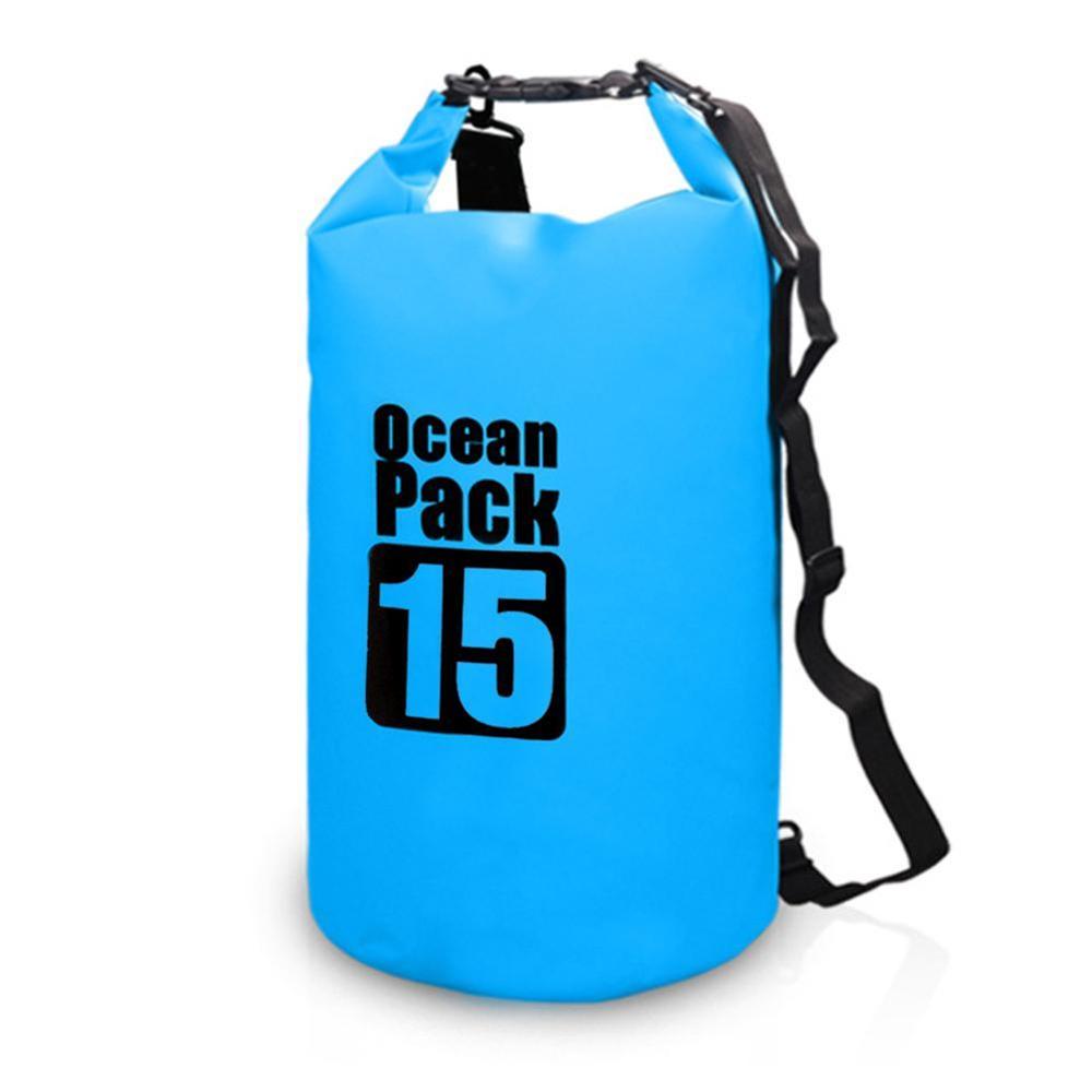 Outdoor Waterproof Dry Backpack Water Floating Bag kayak Rafting Top Swimming River Roll Sack Trekking Pool For Kayaking Bo E7J8: blue