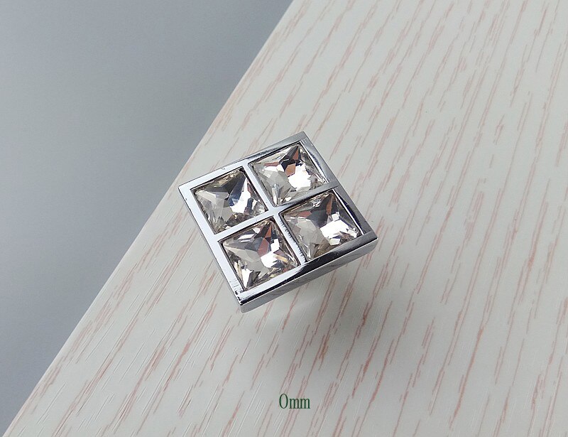 Tirador de mueble de diamantes de cristal Real, herrajes de puerta corredera, Tiradores para cajón o armario, gabinetes de cocina, tiradores de tirador de armario