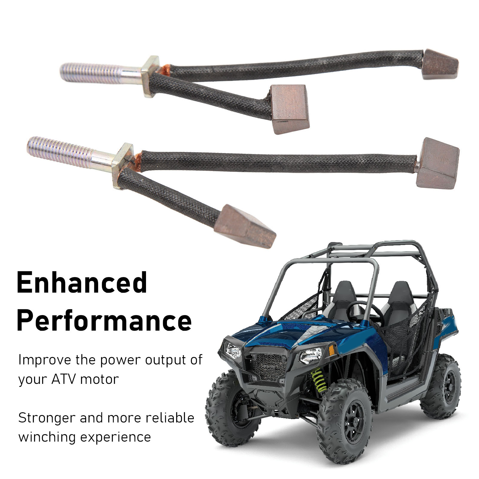 6 teile/satz Atv Motor Metall Carbon Pinsel Kits Ersatzteile Carbon Pinsel Starke Leistung Ausgang Für 2000 Bis 5000lb Winden
