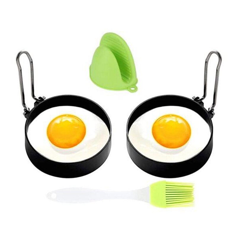 Egg Rings Frying - Round Egg Cooker Rings For Cooking - Non Stick Mold Shaper Circles For Fried Egg Mcmuffin Sandwiches: Default Title