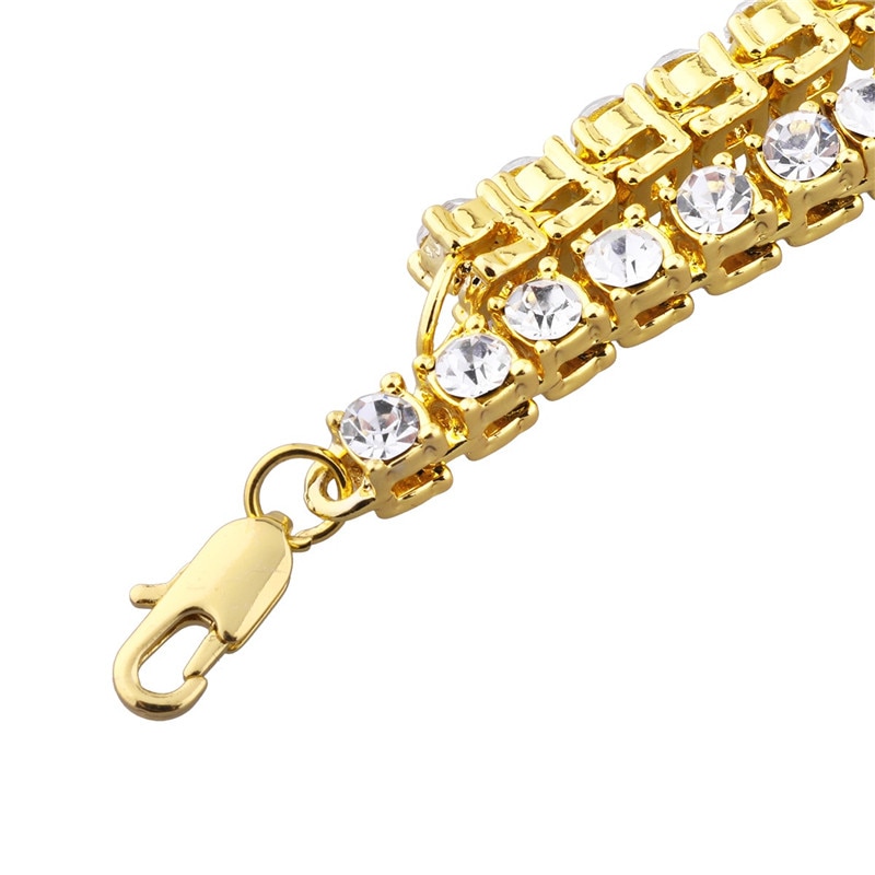 White/Gold/Black 20/24/30 Inch 1 Row 4MM Simulated Lab Diamonds Chain Hip Hop Style Tennis Necklace Men Outfits Party Clubwear