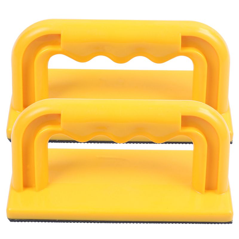 Wood Cutting Push Up Stick Block 2-Pack Set – Angle Handle Foam Pad Holder Blocks For Cutting On Jointer, Table Saw