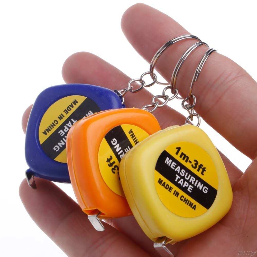 1m/3 pies regla retráctil fácil, cinta métrica Mini Portable Pull llavero de regla Regla cinta medidas herramientas