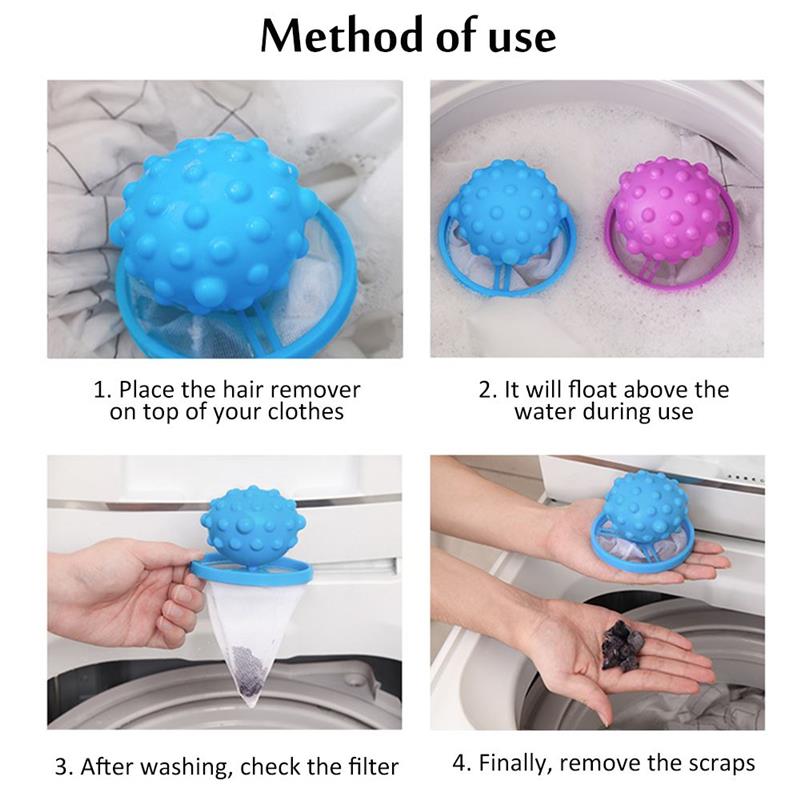Ball-Type Lint Mesh Filter Bag Hair Remover Pouch Cleaning Balls Bag Laundry Hair Catcher Floating Washing Machine Hair Filter