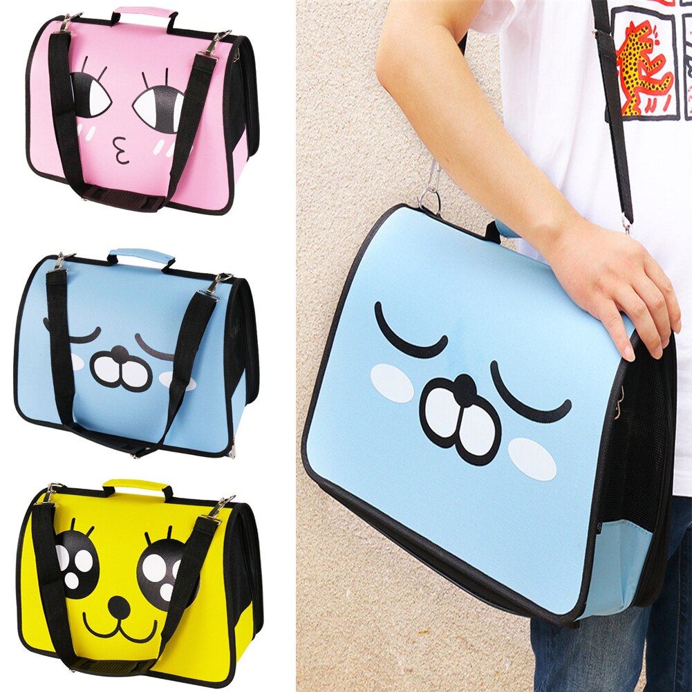 Portable Pet Carrier Bag Cat Outdoor Breathable Shoulder Handbag Dog Collapsible Mesh Folding Cage Puppy Travel Kitten Backpack