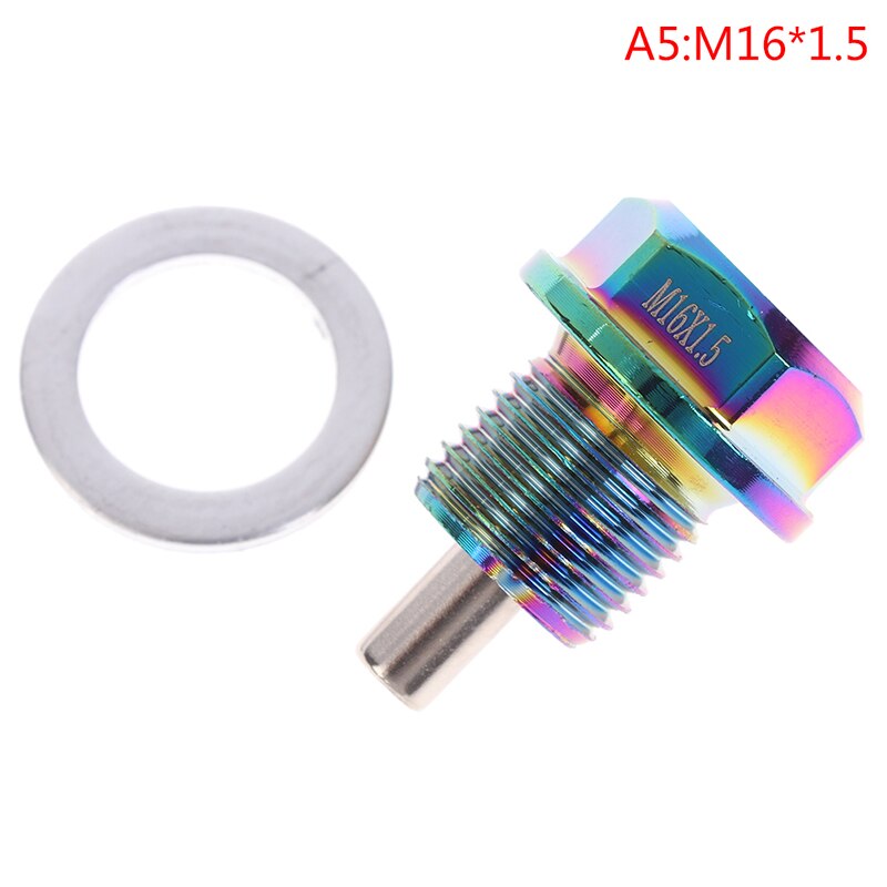 1PC Oil Drain Plug Bolt Chrome Aluminium Alloy Magnetic Oil Drain Bolt Oil Sump drain plug nut Oil Drain Plug M12 M14 M16 M20
