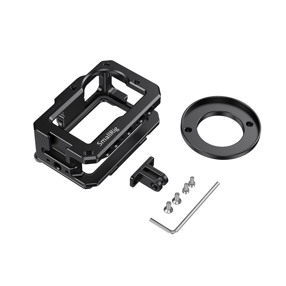 Smallrig Kooi Voor Dji Osmo Action Compatibel Met Microfoon Adapter Camera Kooi Met Koud Schoen Mounts 2475