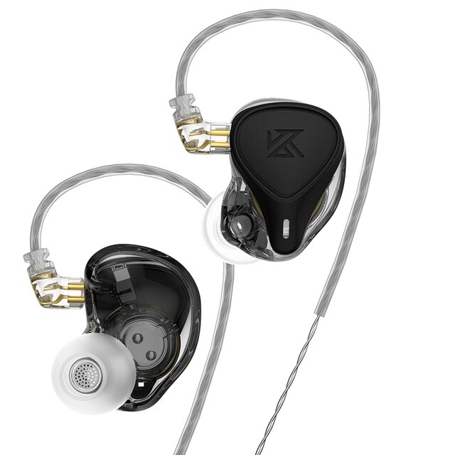 KZ ZEX Pro (KZ x Crinacle CRN) In-Ear Earphones Electrostatic Hybrid HIFI Headphonse Noice Cancelling Headset Sport IEM Earbuds: Black no mic