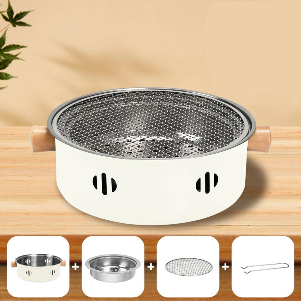 Mini Charcoal Barbecue Grill for Home Outdoor Camping Beach Picnic BBQ Grill Barbecue Stove, Multifunctional Charcoal BBQ Stove