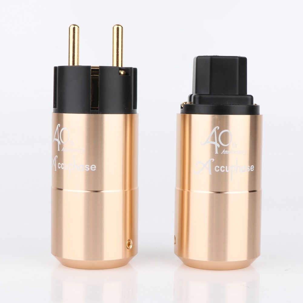 Pair EU Schuko Power plug IEC Connector AC power cord power cable plug DIY Mains