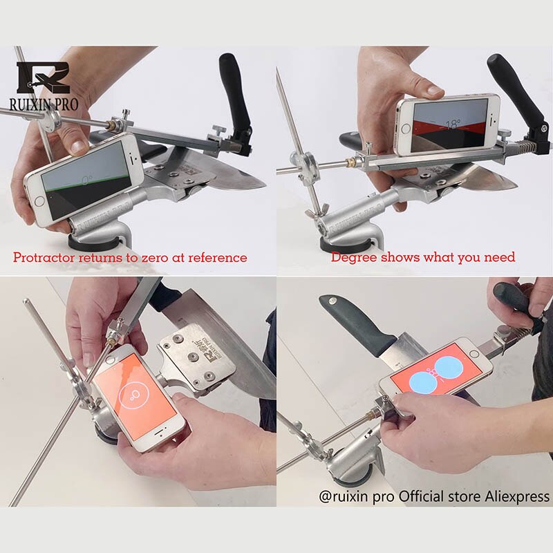 Ruixin pro RX008 Aluminium alloy Knife sharpener system fixed angle sharpener sharpening stones kitchen tools grinding kit