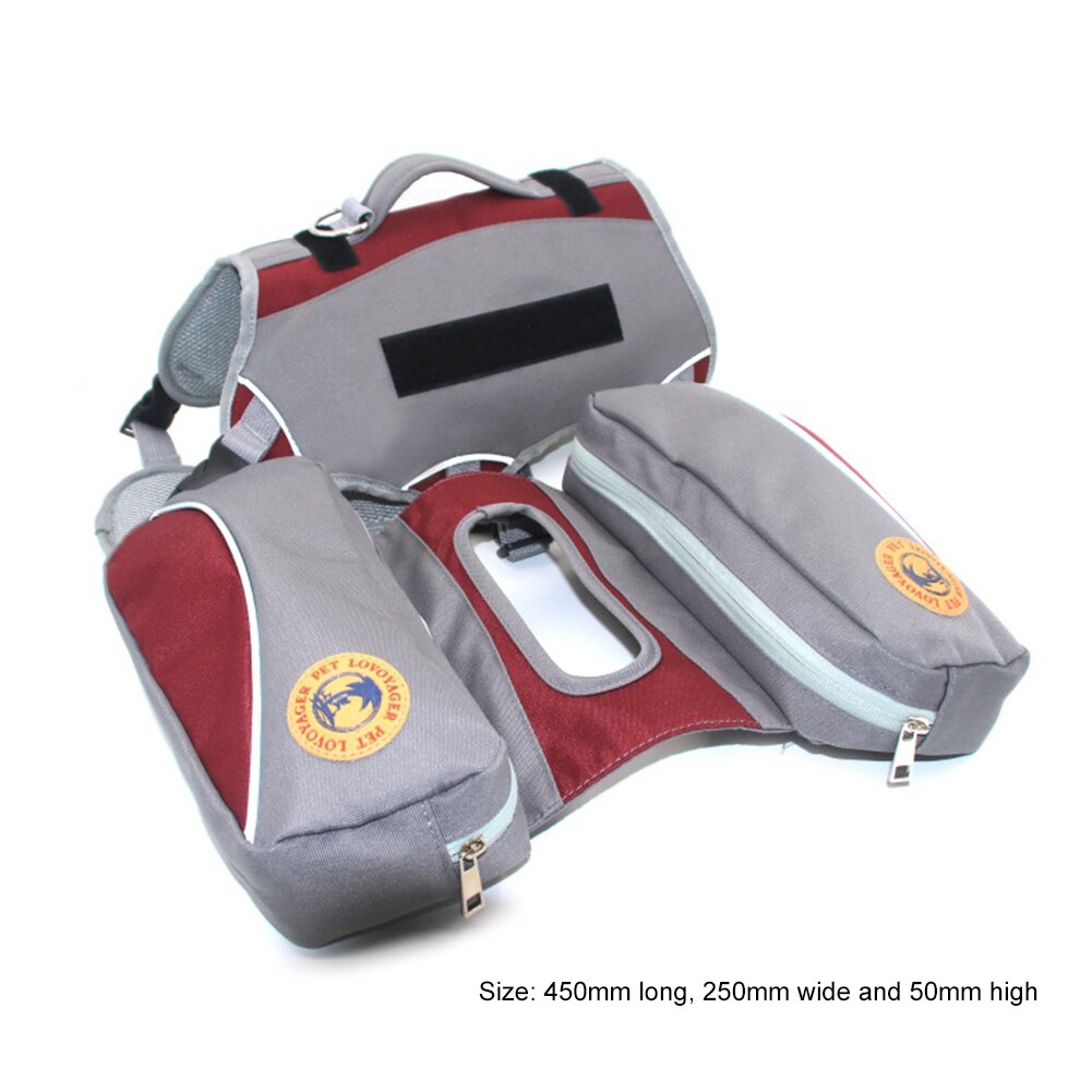 M/L Pet Dog Camping Backpack Detachable Multifunction Adjustable Rucksack Harness Pet Outdoor Carrier Portable Storage Pouch Bag