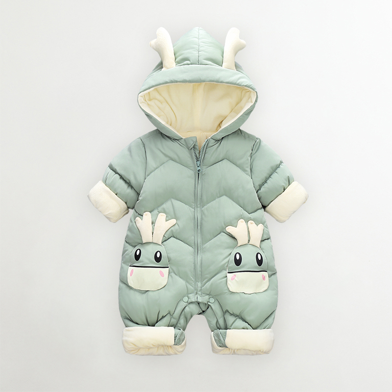 Baby Boy Kleding Snowsuit Baby Meisje Winter Kleding Jas 0-2 Jaar Baby Jumpsuit Overalls Peuter Jas 60: Green / 0-3m
