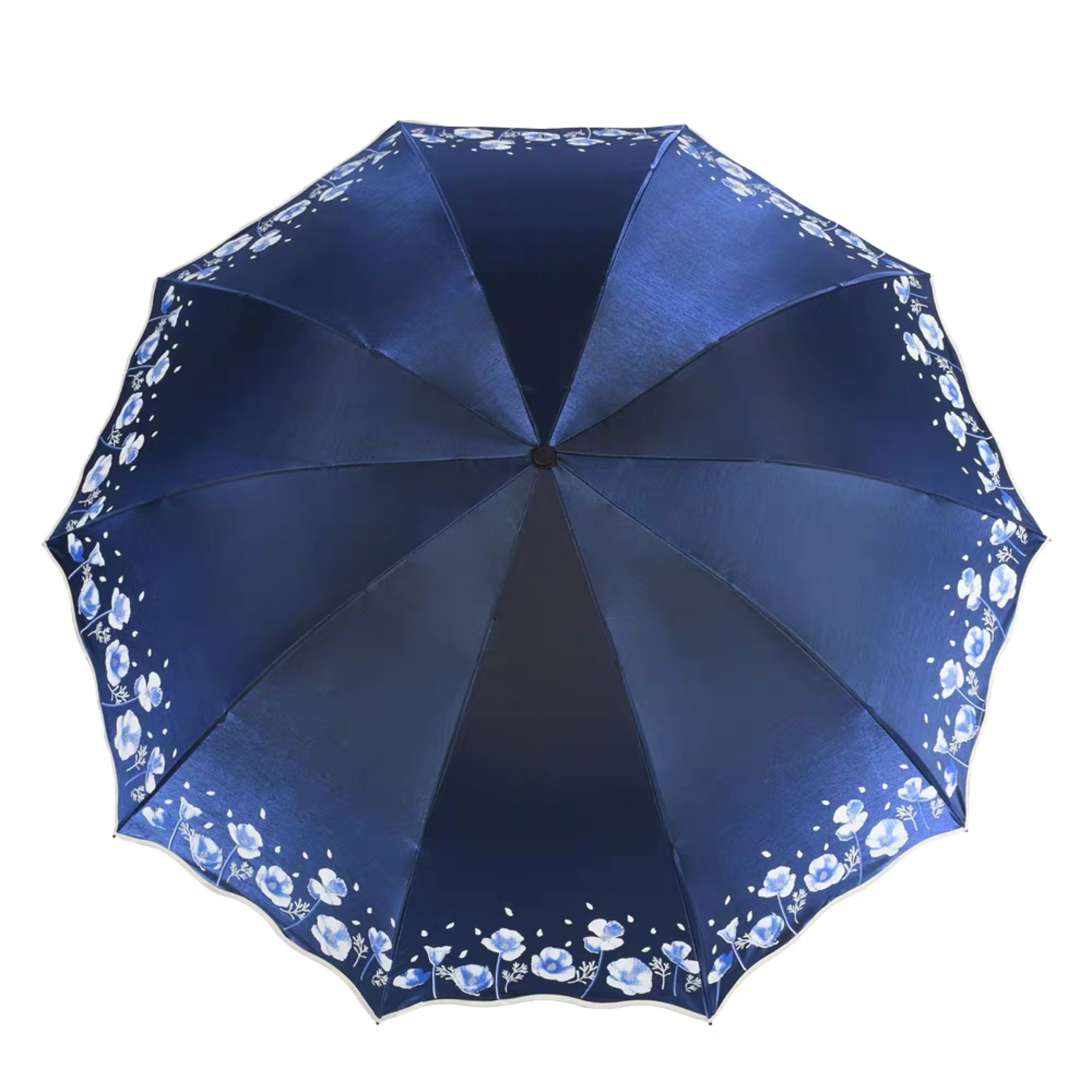 106cm stora parasoll regn kvinnor blomma fällbara dubbel parasoll tjej lätta kvinnliga uv-skydd paraplyer