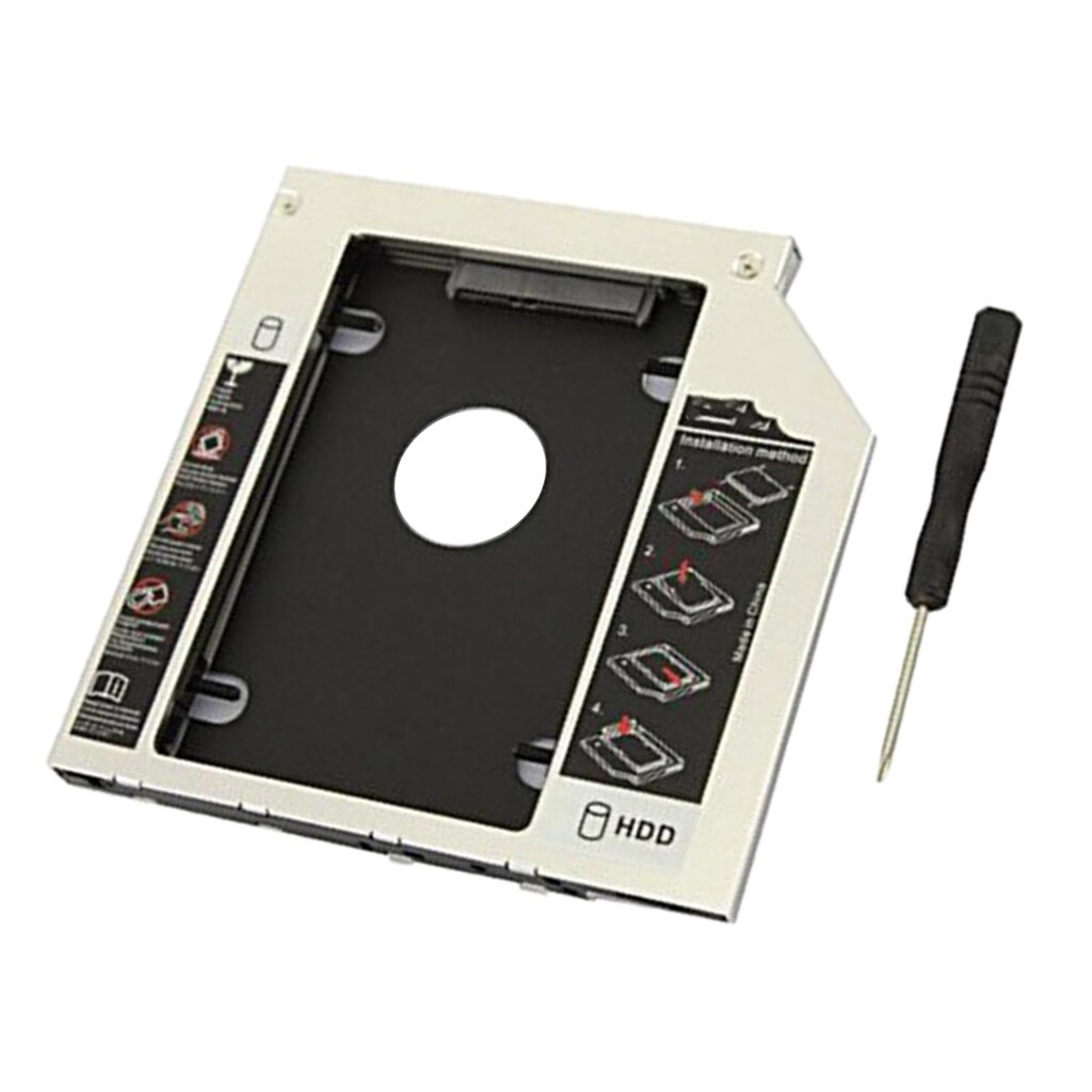 External 2.5inch SATA 2nd Hard Drive Disk Tray Caddy Adapter Enclosure Case