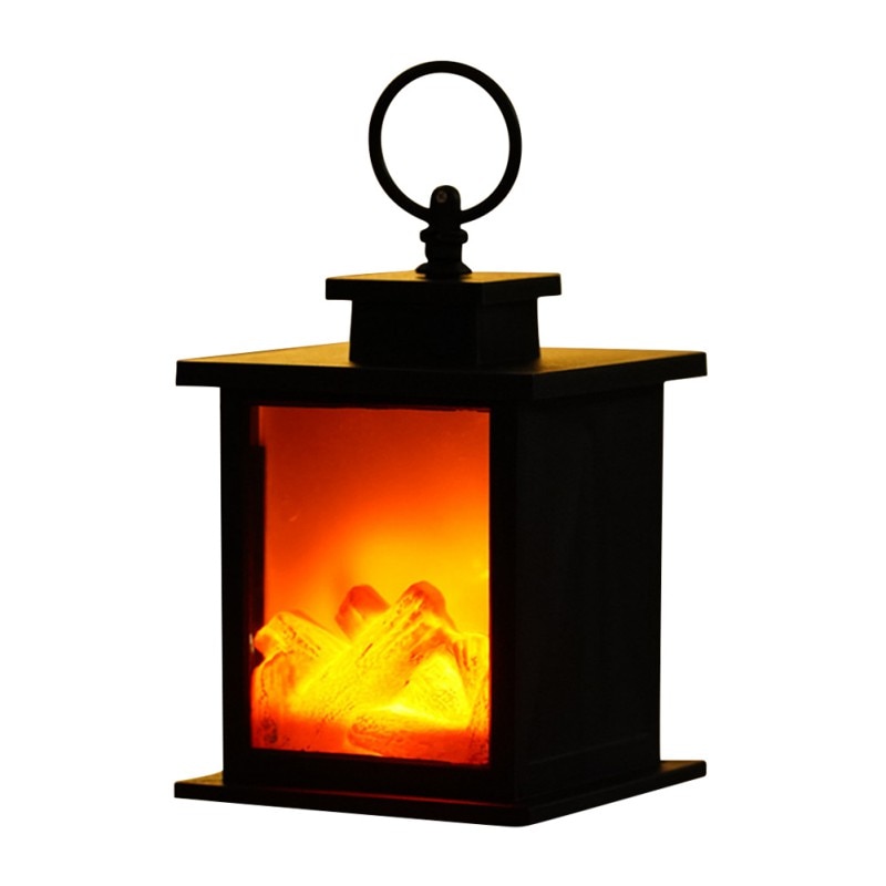 LED flamme lanterne lampes noël flamme fausse cheminée lumière simulée cheminée effet de flamme lumière décoration de noël ornement: E