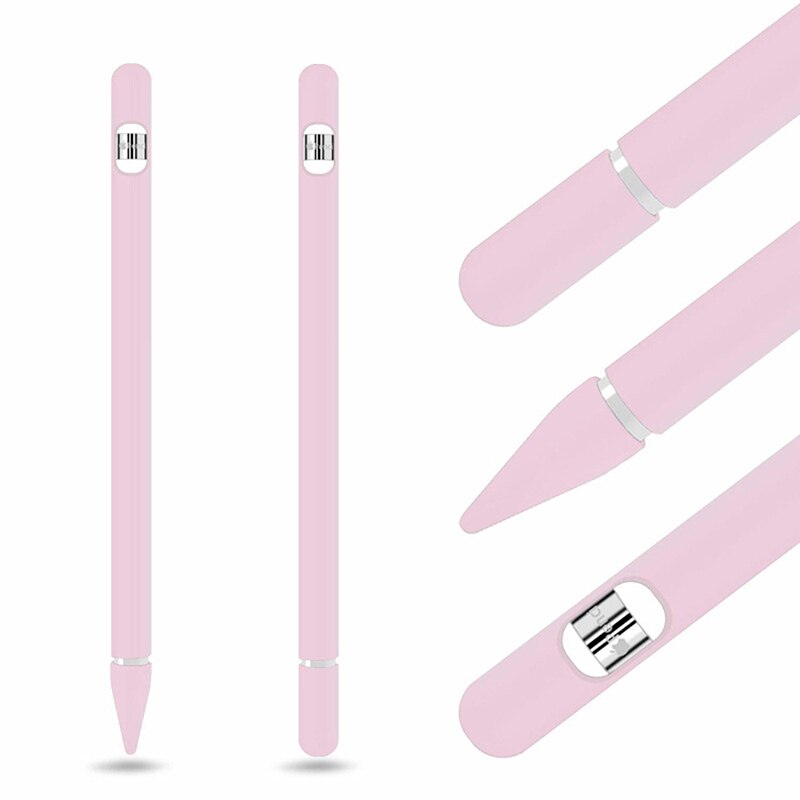 Protective Silicone Case Sleeve Skin Cover Set for Apple Pencil 1st Generation,Comfortable and frivolous experience: Pink