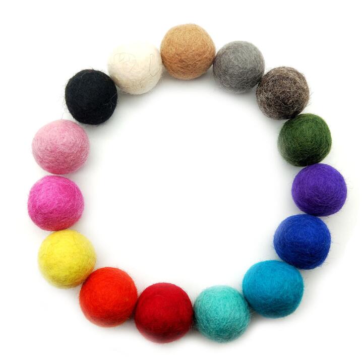 10pcs/lot 3cm 100% Wool Felt Balls Colorful Diy Pom Poms Craft Material Balls Of Wool Christmas Room Decro Decoration for home