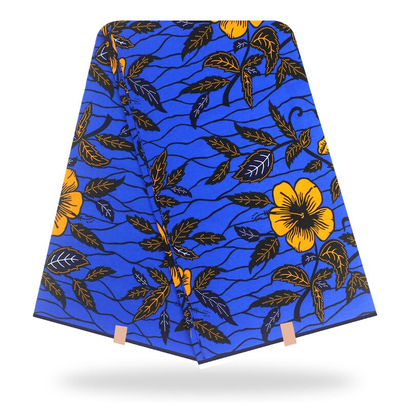 100%  bomull ankara afrikanska tryck batiktyg äkta vax sömnadsmaterial för festklänning 6 yards  h200315: 3