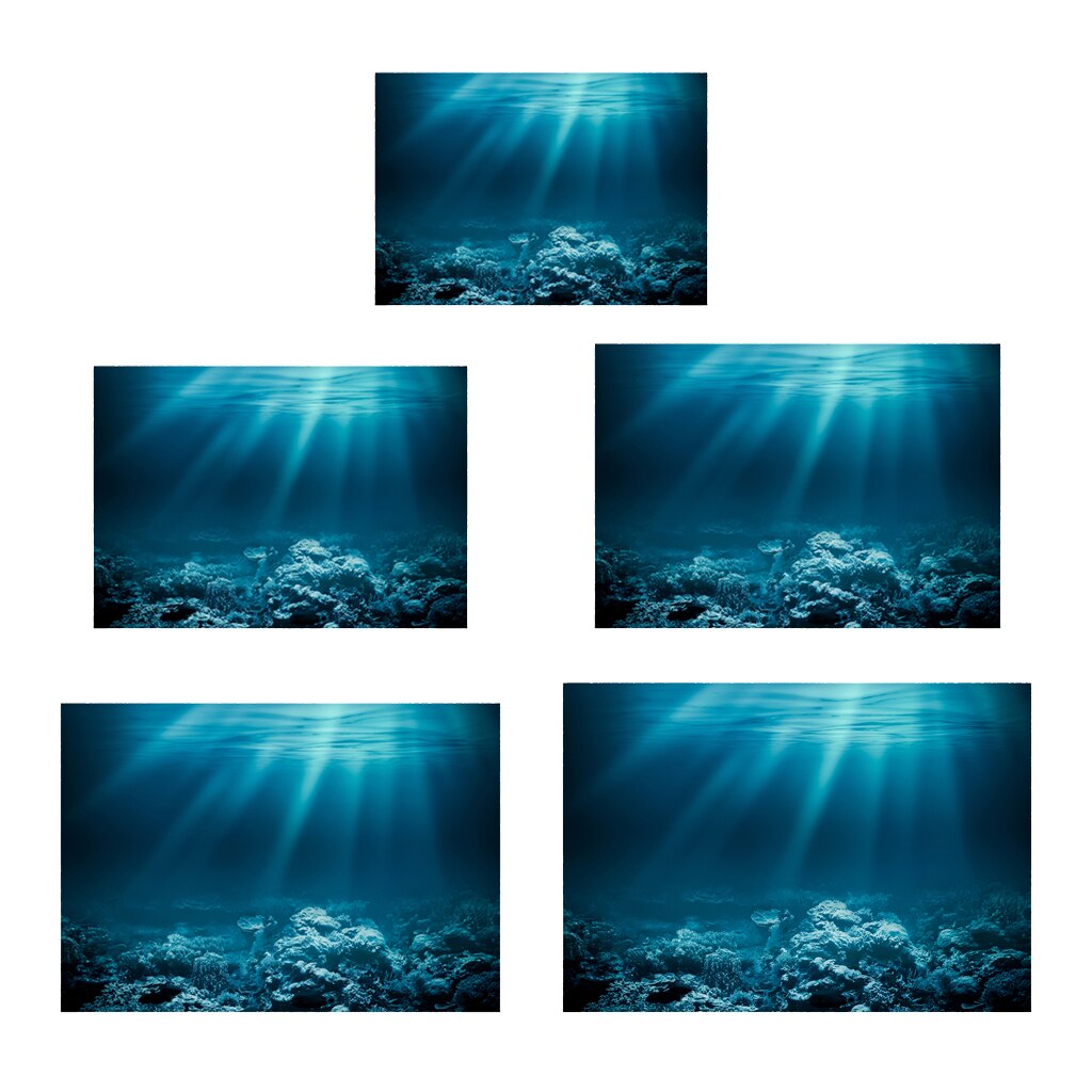 3D HD Aquarium Universe Landscape Poster Single Sided Fish Tank Background