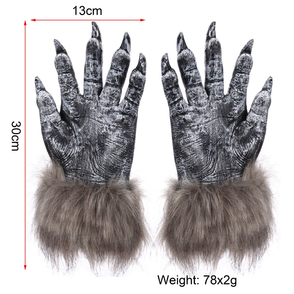 Halloween carnaval boule accessoires Cosplay loup garou gants griffes