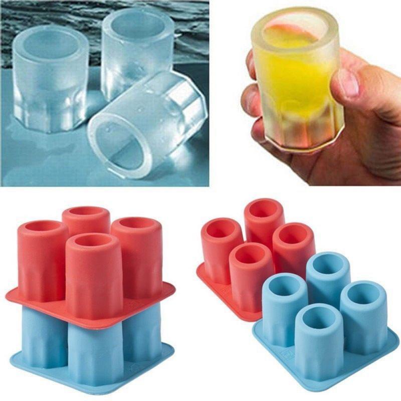 Ice Cube Tray Mold Makes Shot Glasses Ice Mould Novelty Ice Tray Summer Drinking Tool Ice Shot Glass Home Bar Accessories