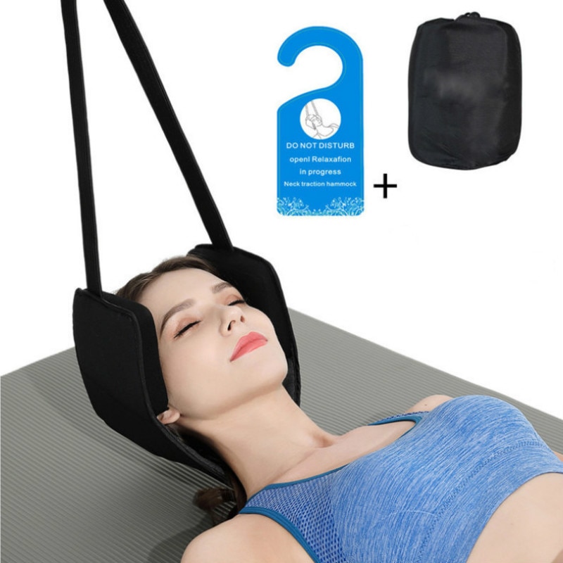 Hamac de cou suspendu, traction des vertèbres cervicales, extensible, apaisant, respirant, mousse à mémoire de forme, tête extensible, ceinture de fixation