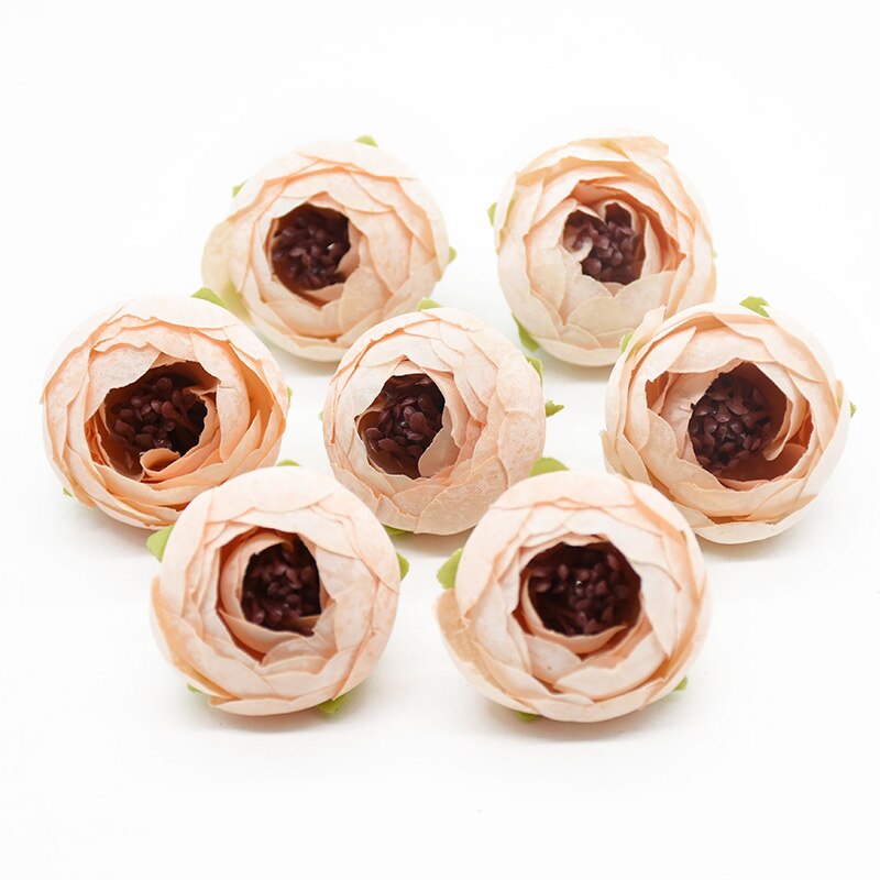 100 sztuk sztuczne kwiaty jedwabny pąki herbaty róże akcesoria robić dekoracji domu Diy broszka ślubna Scrapbooking nakrycia głowy kwiat na nadgarstek: 2