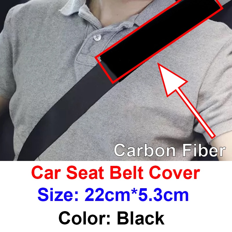 2 pçs de fibra carbono capa cinto de segurança do carro almofada de ombro para amg mercedes benz glc gle e cla gla w205 w211 w213 bens automotivos